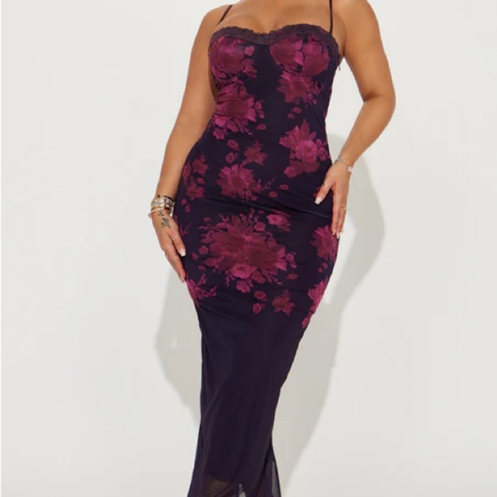 Fashion Nova Floral Lace Dress